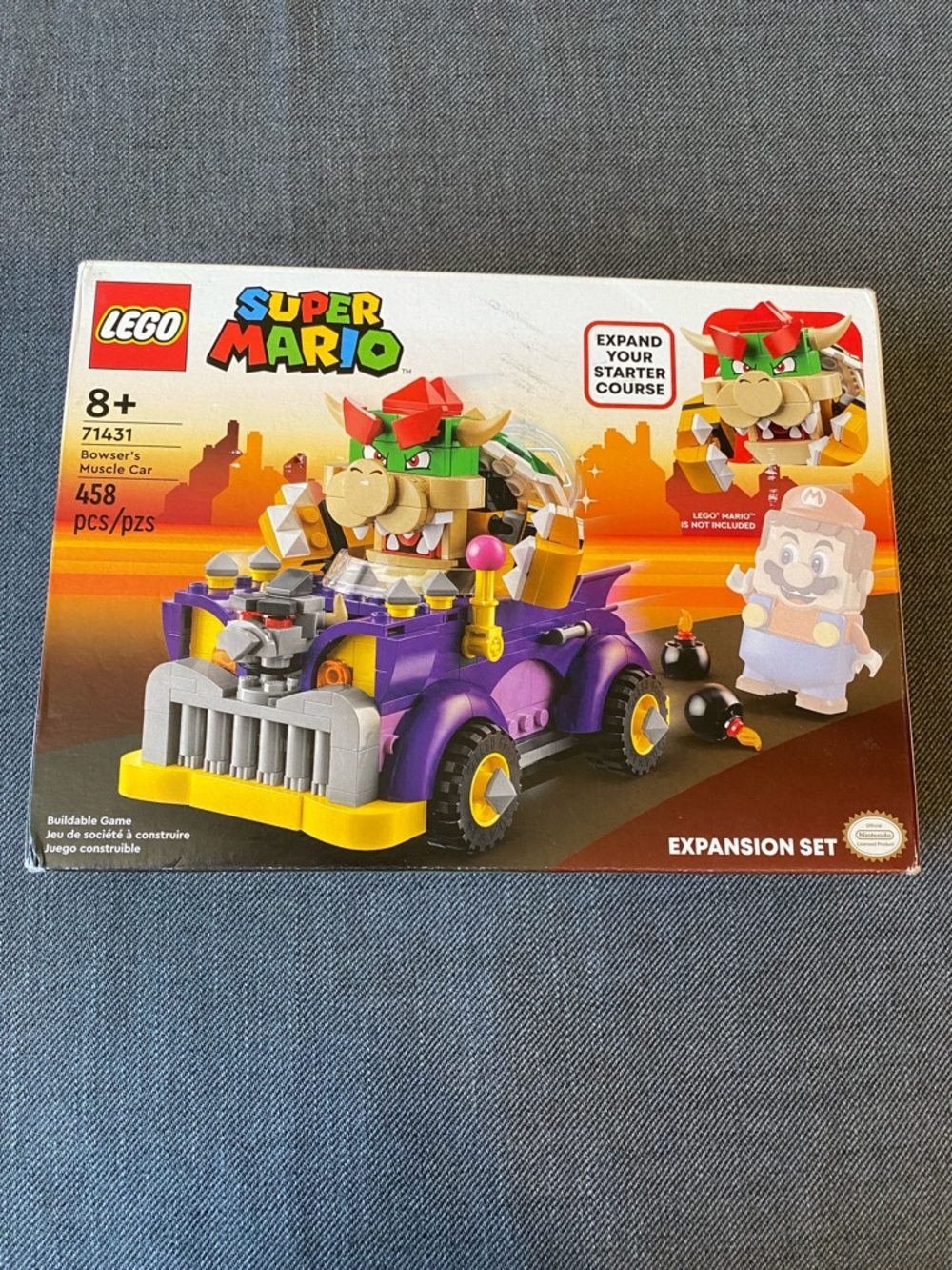 Nintendo Super Mario Bowser Muscle Car Expansion Set - Purple, Yellow, Red